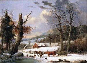 Gathering Wood For Winter — George Henry Durrie
