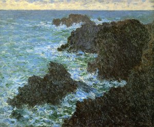 The Rocks Of Belle-lle — Claude Monet, Impressionistic Landscape