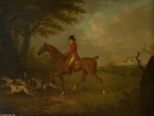 A Huntsman And Three Hounds At The Edge Of A Wood — John Nost Sartorius