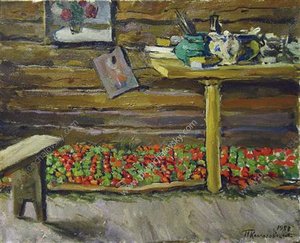 A Workshop. Tomatoes On The Bench. — Pyotr Konchalovsky