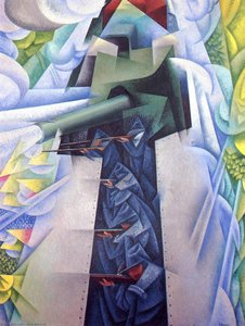 Armored Train In Action — Gino Severini