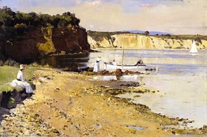 Slumbering Sea, Mentone — Thomas William Roberts