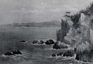 Seascape with Monterey Cyprus, (painting)