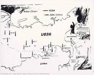Map Of Eastern U.s.s.r. Missile Bases — Andy Warhol