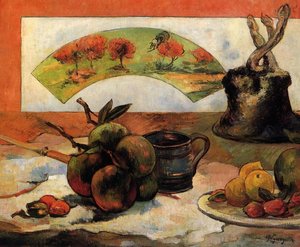 Still Life With Fan — Eugène Henri Paul Gauguin