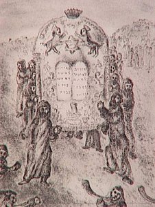 The Israelites Go Over Jordan Following Of The Ark Of The Covenant That Is Brought To Them At The Behest Of Joshua (joshua, Iii, 3-6) — Marc Chagall, Surrealist Expression