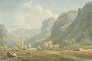 Village Of Stonethwaite And Eagle Cragg, Borrowdale — John Warwick Smith