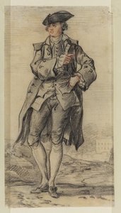 Man Standing In A Landscape — Paul Sandby