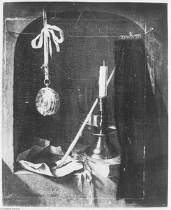 Stillleben Mit Leuchter Und Taschenuhr — Gerrit Dou