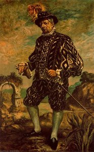 Self Portrait In Black Dress — Giorgio De Chirico