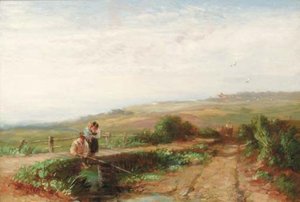 Children Fishing — David Cox