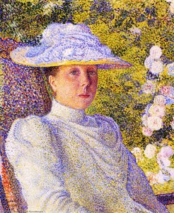 Portrait Of Mathilde Vereeken — Theo Van Rysselberghe, Neo-impressionist Pointillism
