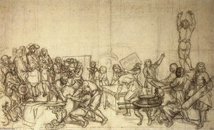 Louis Xiv Visiting The Gobelins Factory — Charles Le Brun, Baroque