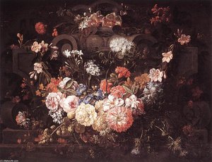 Cartouche With Flowers