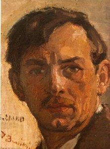 Self Portrait — Georgios Bouzianis, Expressionism