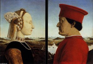 Portraits Of Federico Da Montefeltro And His Wife Battista Sforza — Piero Della Francesca, Renaissance Humanism