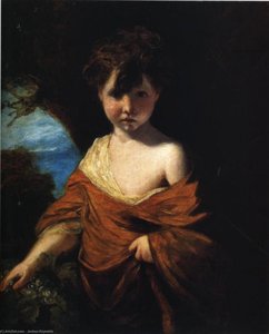 Boy Holding A Bunch Of Grapes — Sir Joshua Reynolds
