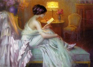 La Lecture Au Clair De La Lampe — Delphin Enjolras