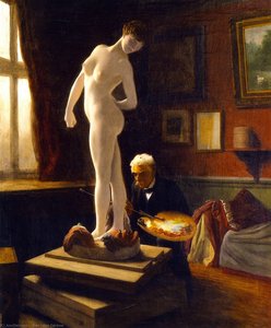 Self-portrait Painting The Ball Player — Jean-léon Gérôme, Academic Realism