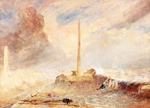 Sunderland Piers In A Storm — Thomas Miles Richardson Junior