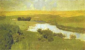 The Istra River. Study — Isaak Ilyich Levitan, Russian Landscape Painting