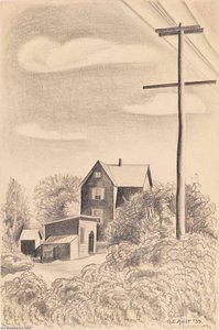 Study For Just A House — George Copeland Ault