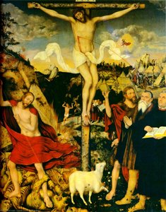 Christ As Savior With Martin Luther — Lucas Cranach The Elder, Northern Renaissance