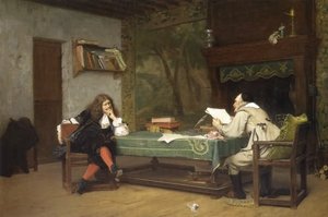 A Collaboration - Corneille And Molière — Jean-léon Gérôme