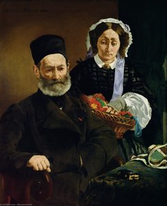 Portrait Of M. And Mme. Auguste Manet — Édouard Manet, Academic Realism
