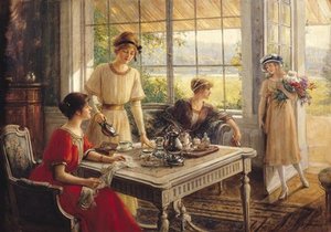 Women Taking Tea — Albert Lynch