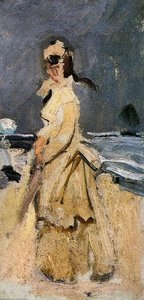 Camille On The Beach — Claude Monet, Impressionism