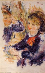 At The Milliner's (study) — Pierre-auguste Renoir, Impressionism