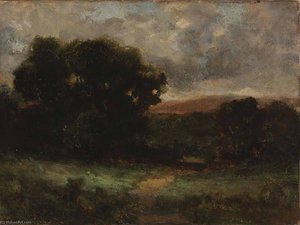 Untitled (landscape With Meadow And Trees) — Edward Mitchell Bannister