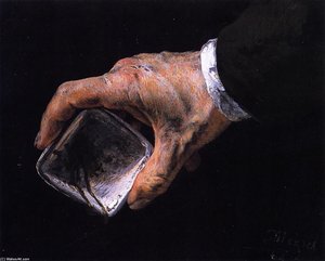 Hand Holding A Paint Dish — Adolph Von Menzel