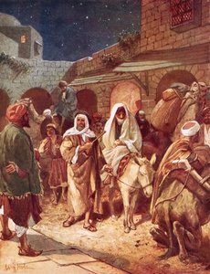 Joseph And Mary Arrive At Bethlehem — William Brassey Hole, Romanticism