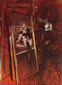 Interno Dello Studio Del Pittore Con La Giovinetta Errazuriz — Giovanni Boldini
