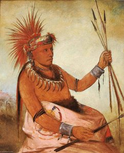 Wos Cóm Mun, Busy Man, A Brave — George Catlin