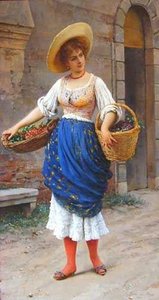 The Fruit Seller — Eugen Von Blaas
