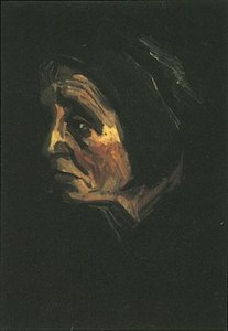 Head Of A Peasant Woman With Dark Cap 6 — Vincent Willem Van Gogh, Post-impressionism