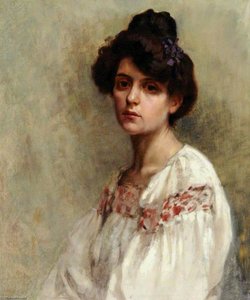 Portrait Of Marie, With Violets In Her Hair (possibly Rose Marie Guillaume) — Marion Saumarez