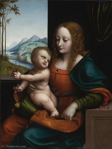The Virgin And Child By A Window — Giampietrino