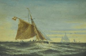 Shipping Off The Coast — Charles John De Lacy