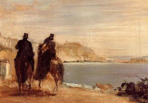 Promenade By The Sea — Edgar Degas