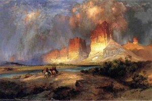 Cliffs Of The Upper Colorado River — Thomas Moran, Hudson River School
