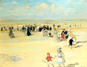 A Day At The Beach — Jean-françois Raffaelli, Realism