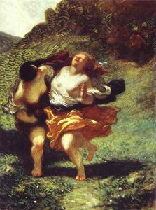 Women Running From Satyrs — Honoré Daumier