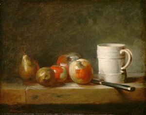 Still Life With A White Mug — Jean-baptiste-siméon Chardin