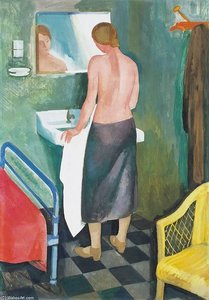 Woman Washing Herself — Karoly Patko