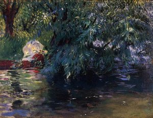 A Backwater, Calcot Mill Near Reading — John Singer Sargent