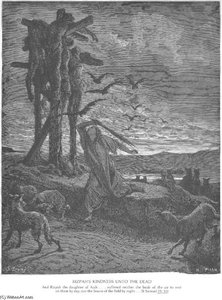 Rizpah's Kindness Toward The Dead — Paul Gustave Doré